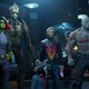 The Guardians of the Galaxy in various outfits from their comic book and cinematic history.